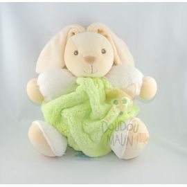  lapin boule plume vert blanc  